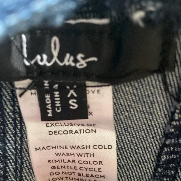 Lulus NWT denim crop top XS - Picture 6 of 8